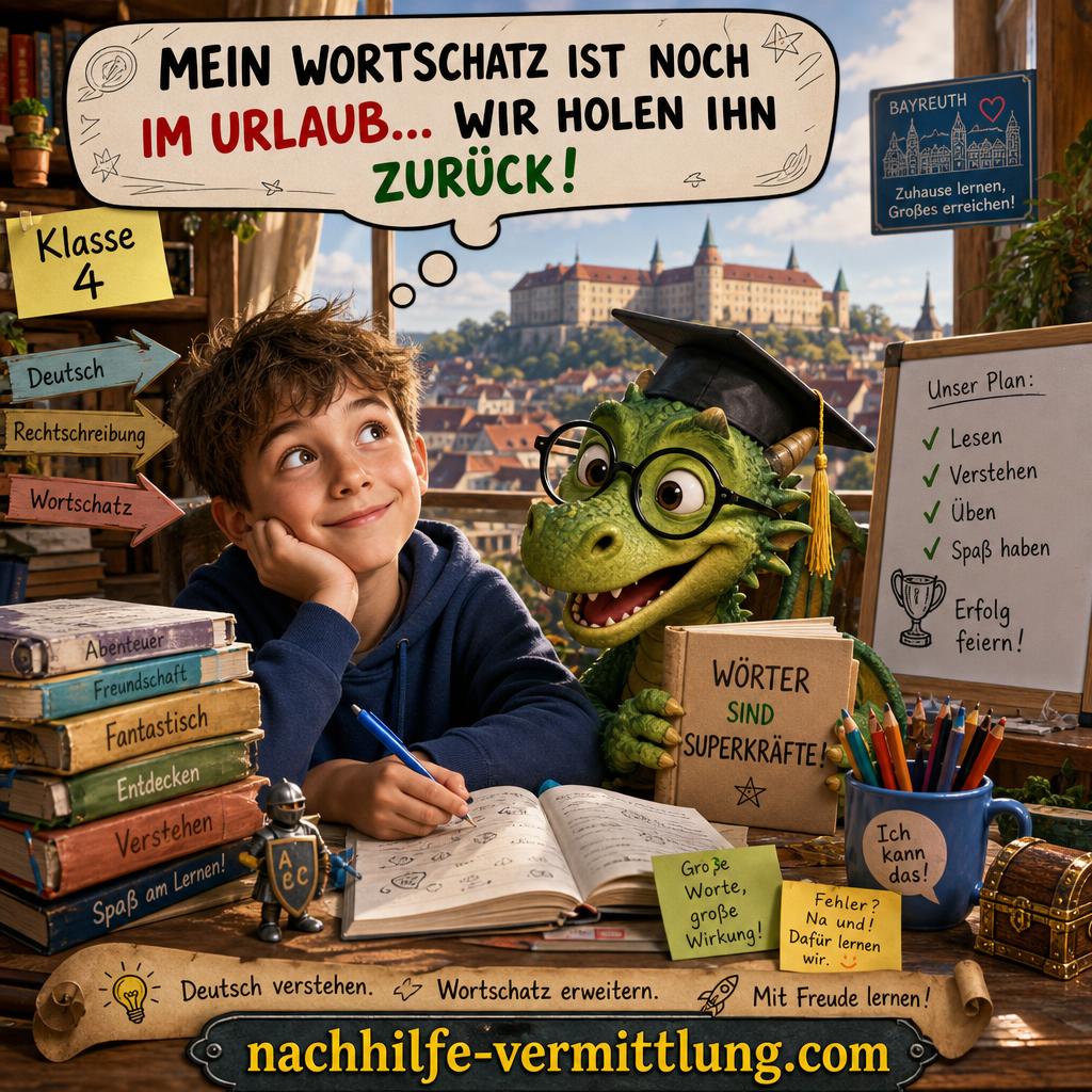 Nachhilfe Deutsch, Deutsche Rechtschreibung, Deutscher Wortschatz, Deutschunterricht Bayreuth